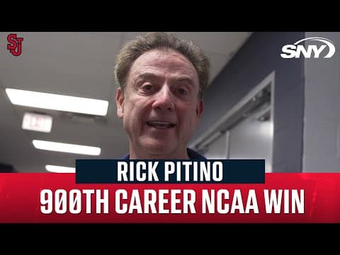 St. Johns' Rick Pitino on his 900th career win over Xavier and son Richard