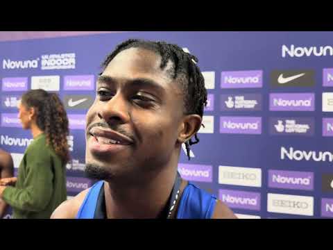 Jeremiah Azu wins UK Indoor Championships in 6:56 and ready to defend World Indoor title