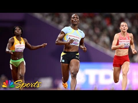 Olympic Champ Julien Alfred eases into 100m semis with solid heat performance at Worlds | NBC Sports