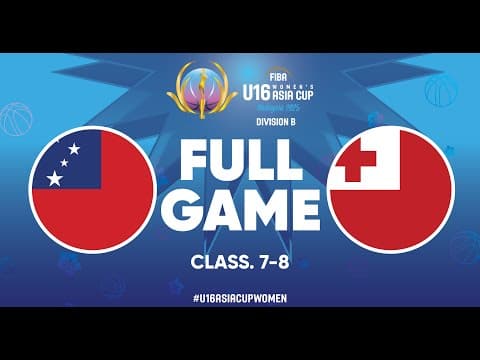 LIVE - Samoa v Tonga | FIBA U16 Women's Asia Cup 2025 - Division B | Classification 7-8
