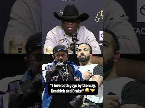 Deion Sanders is rocking with both Kendrick Lamar and Drake 😂🤝