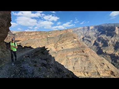 Best Views Ever? Balcony Trail - Massive Canyon Hike  Jebel Shams, Oman