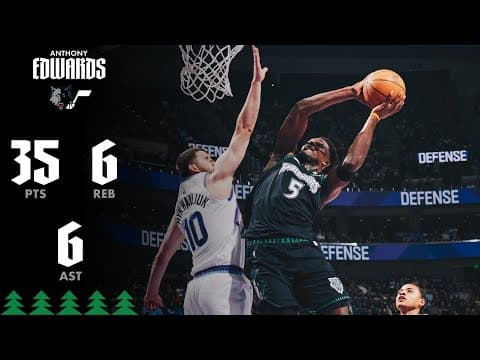 Anthony Edwards Caught Fire With 35 Points Vs The Utah Jazz | 11.10.25