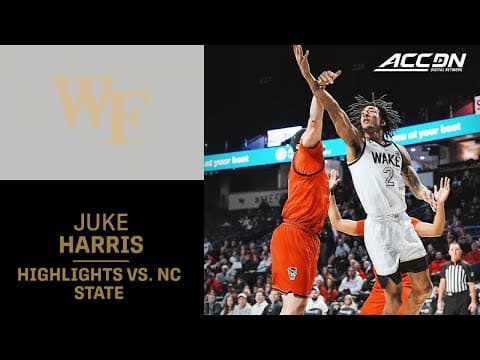 Wake Forest Guard Juke Harris Highlights vs. NC State