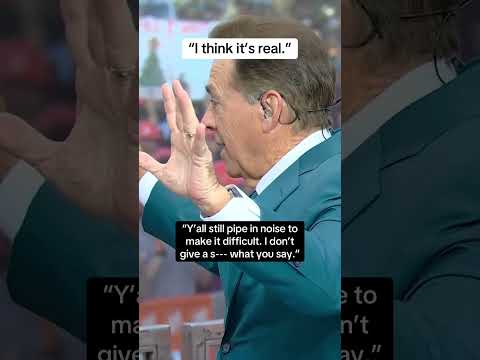 Nick Saban kept it real 😅