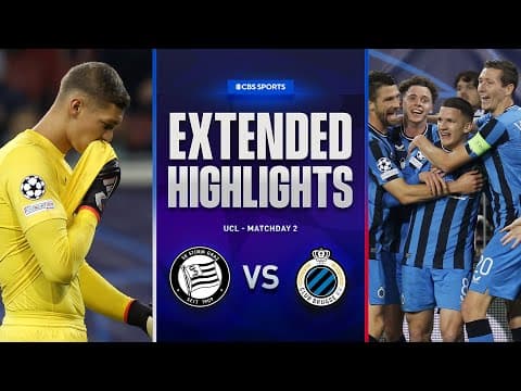Sturm Graz vs. Club Brugge: Extended Highlights | UCL League Phase MD 2 | CBS Sports Golazo