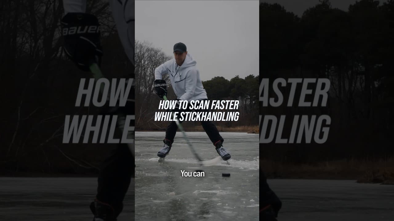 HOW TO SCAN FASTER WHILE STICKHANDLING #hockeycoaching #hockeytraining