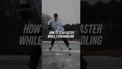 HOW TO SCAN FASTER WHILE STICKHANDLING #hockeycoaching #hockeytraining