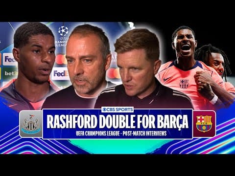 "PERFECT Night" Marcus Rashford on Barça WIN over Newcastle | ➕ Hansi Flick, Eddie Howe & MORE