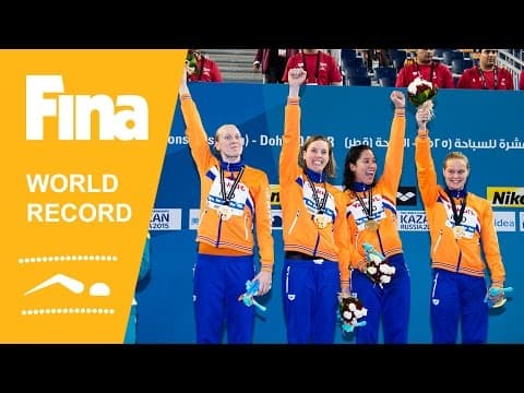 Netherlands | World Record 4x200m Freestyle | 2014 FINA World Swimming Championships Doha