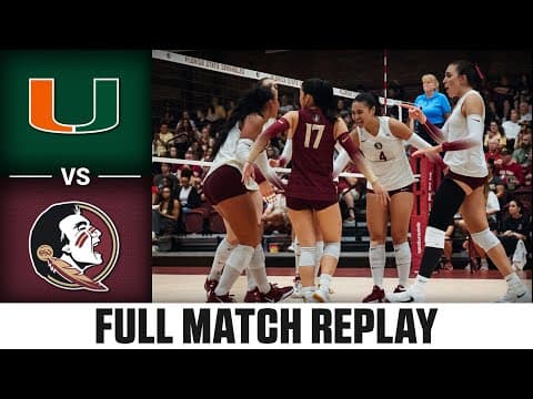 Miami vs. Florida State Full Match Replay | 2025 ACC Volleyball