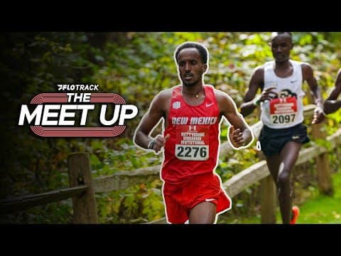 Habtom Samuel Talks With The Meet Up Crew After Breaking The Zimmer Championship 8K Course Record
