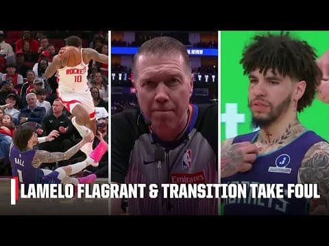 LaMelo Ball assessed Flagrant 1 foul for tripping Jabari Smith Jr. 👀 | NBA on ESPN