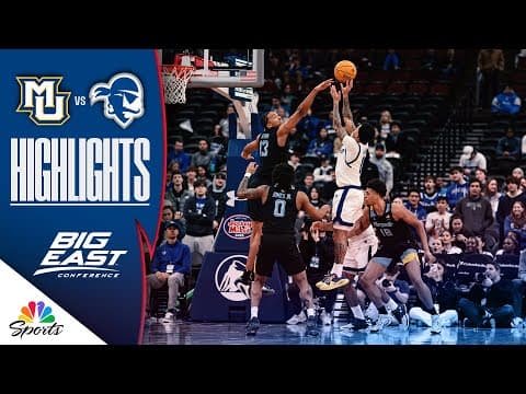 Marquette vs. Seton Hall | COLLEGE BASKETBALL HIGHLIGHTS | 1/31/26 | NBC Sports