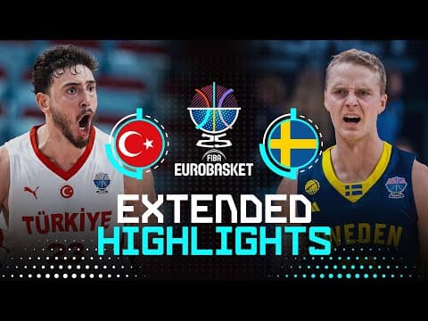 Türkiye 🇹🇷 vs Sweden 🇸🇪 | Extended Highlights | FIBA EuroBasket 2025