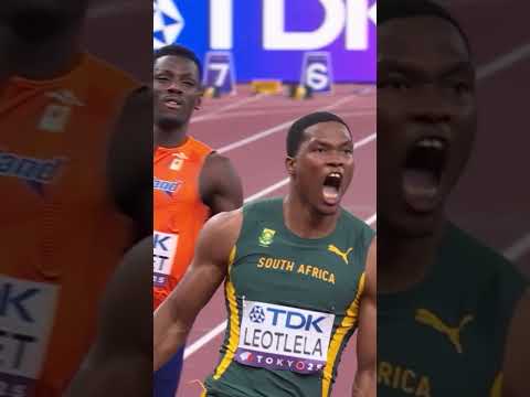 Gift Leotlela powers to 9.87 in Tokyo 🔥  #worldathleticschamps
