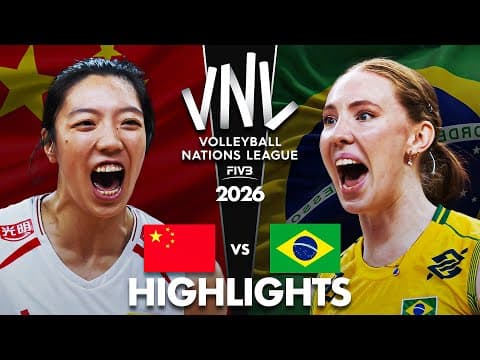 China 🇨🇳 vs Brazil 🇧🇷 | Highlights | Women's VNL 2026