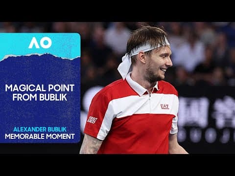 Alexander Bublik Wins a CRAZY Point! | Australian Open 2026