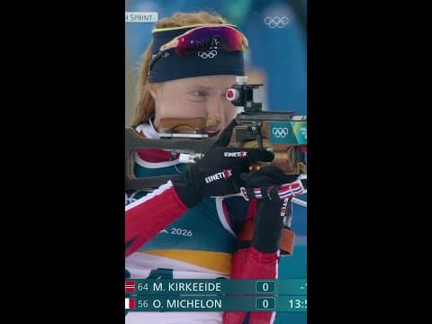 Maren Kirkeeide wins gold in the #Biathlon women’s 7.5km sprint at #MilanoCortina2026! 🥇