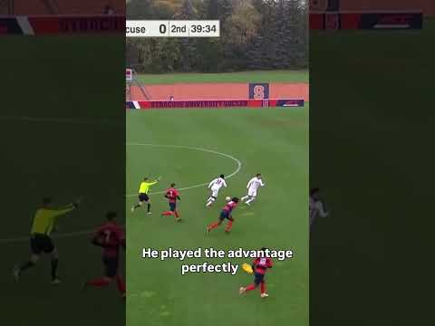 He made the advantage count 😤 #ncstate #accsoccer #collegesoccer