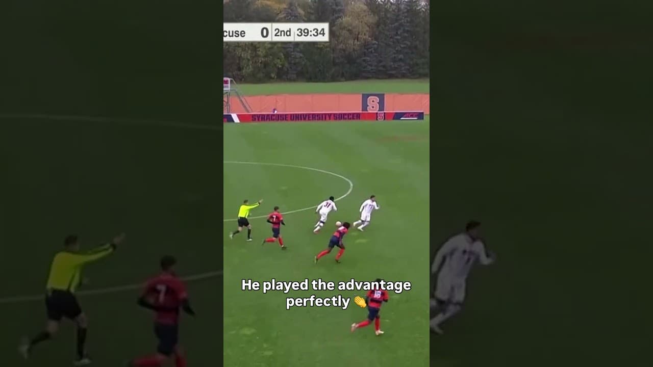 He made the advantage count 😤 #ncstate #accsoccer #collegesoccer