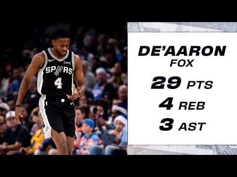 De’Aaron Fox Goes Off for 29 PTS in Christmas Day Debut!
