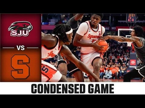 St. Joseph's vs. Syracuse Condensed Game | 2025-26 ACC Men's Basketball