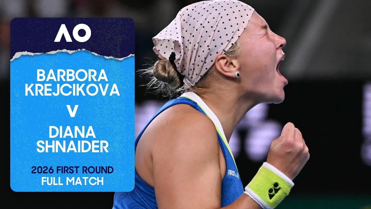 Barbora Krejcikova v Diana Shnaider Full Match | Australian Open 2026 First Round