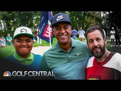Tony Finau: 'Extremely special' being on Happy Gilmore 2 set with son | Golf Central | Golf Channel