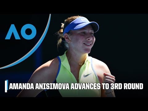 No. 4 Amanda Anisimova defeats Katerina Siniakova to advance to 3rd Round | 2026 Australian Open