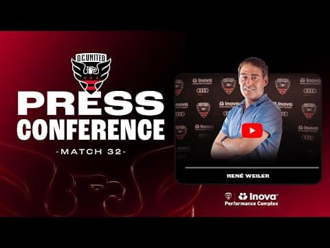 René Weiler Pre-Match Press Conference | D.C. United vs Philadelphia Union | MLS 2025
