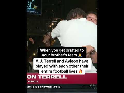 The Falcons drafted A.J. Terrell's brother, Avieon Terrell No. 48 overall 🥹