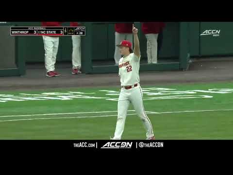 NC State's Rett Johnson's spectacular catch sets up a 7-6-3 Double Play