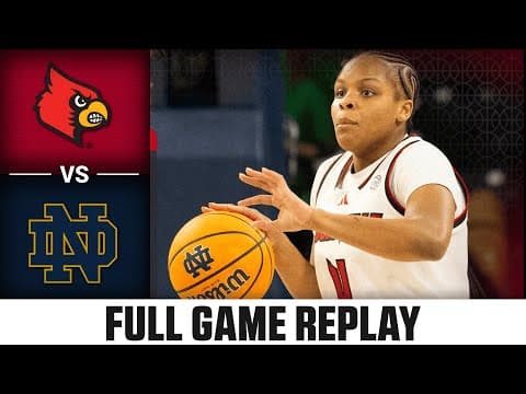Louisville vs. Notre Dame Full Game Replay | 2025-26 ACC Women's Basketball
