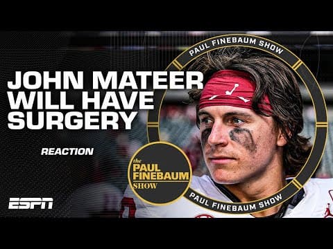 🚨 BREAKING 🚨 John Mateer to undergo surgery on Wednesday, to be out 'about a month' | Finebaum Show