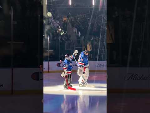 Need a hand? You can count on Shesty 🤗 #nyr #makeawish #hockey #wholesome