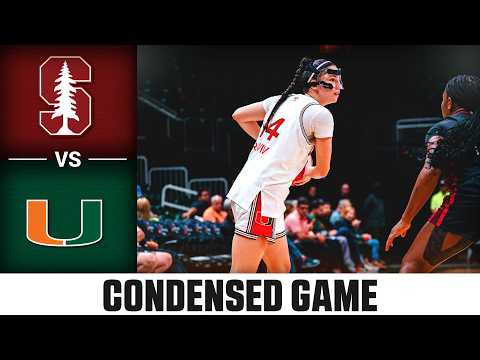 Stanford vs. Miami Condensed Game | 2025-26 ACC Women's Basketball