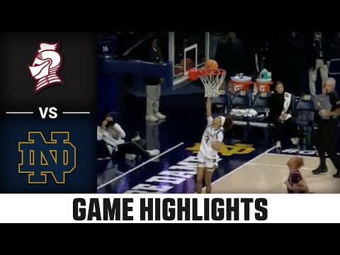 Bellarmine vs. Notre Dame Game Highlights | 2025-26 ACC Women's Basketball
