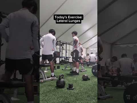 Lateral Lunges with the U18s #mlsnext #soccer #gymworkout #shorts
