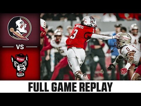 Florida State vs NC State Full Game Replay | 2025 ACC Football