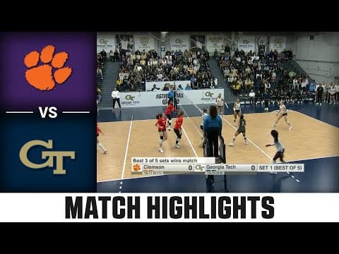 Clemson vs. Georgia Tech Match Highlights | 2025 ACC Volleyball