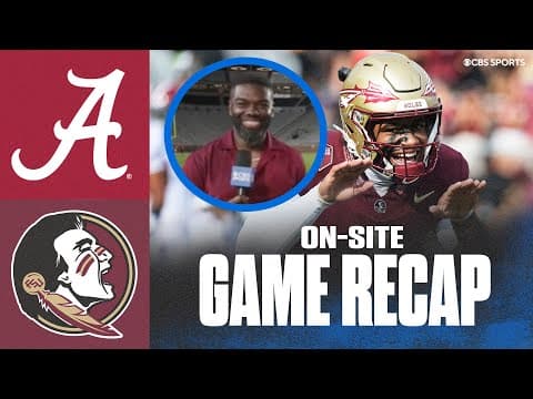 Former Florida State players react to HUGE upset over Alabama 🚨 | On-Site Recap