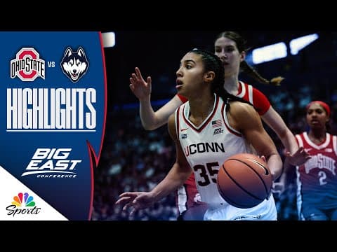 Ohio State vs. No. 1 UConn | COLLEGE BASKETBALL HIGHLIGHTS | 11/16/25 | NBC Sports