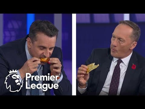 'Clam pizza?!': Gary Neville, Lee Dixon try different American foods | Premier League | NBC Sports