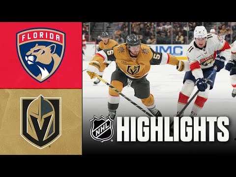 NHL Highlights | Panthers vs. Golden Knights | November 10, 2025