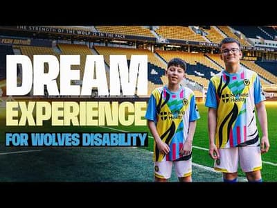 Wolves disability team light up Molineux! |  Bespoke kit created for half-time game