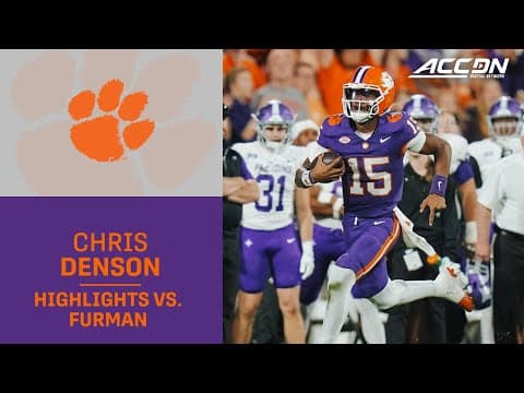 Clemson Freshman QB Chris Denson Highlights vs. Furman