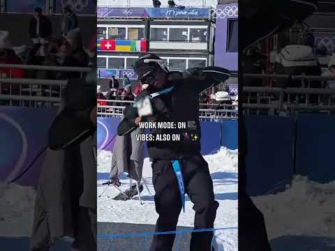 When you’re filming the Olympics and having the time of your life. 🕺