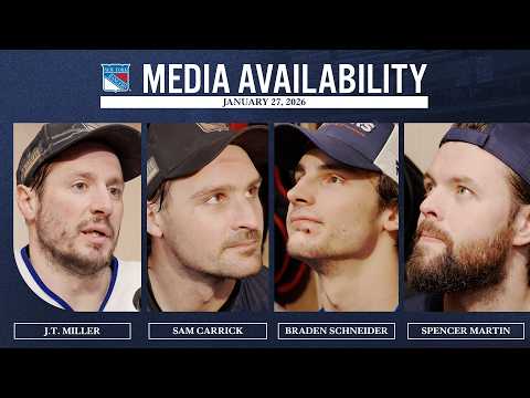 NYR Practice: J.T. Miller, S. Carrick, B. Schneider & S. Martin Media Availability | Jan. 27, 2026