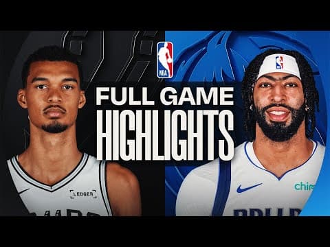 SPURS at MAVERICKS | FULL GAME HIGHLIGHTS | October 22, 2025